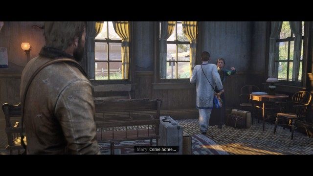 Ride back to Mary with Jamie / Meet Mary in the station