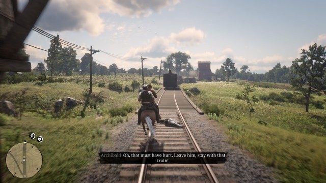 Chase the train / Ride alongside the train / Jump to the train
