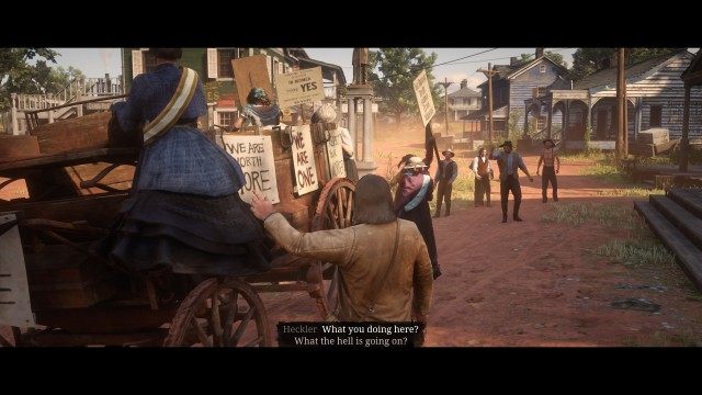 Drive to the bank / Stop the wagon
