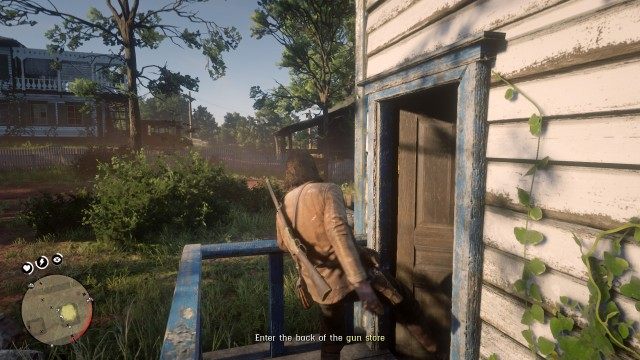 Enter the back of the gun store