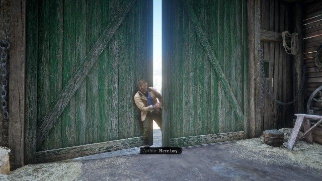 Enter the barn / Search the barn