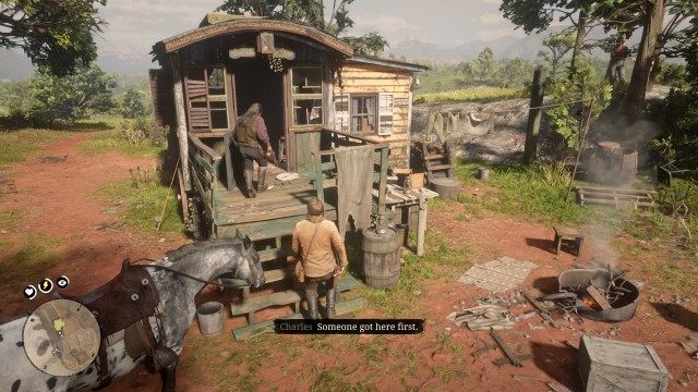Enter Trelawny's caravan / Search the caravan