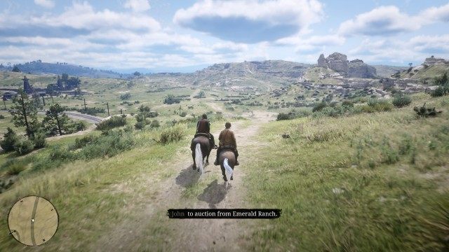 Meet up with John / Mount your horse / Follow John