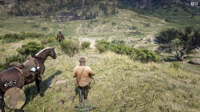 Meet up with John / Mount your horse / Follow John