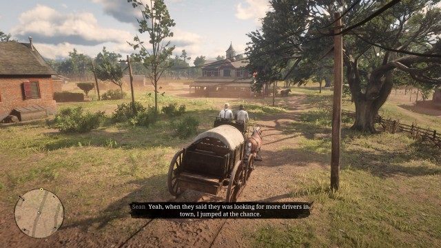 Hide in the wagon while Sean drives into Caliga Hall