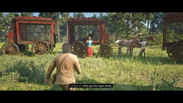 Inform Margaret of the lion's fate