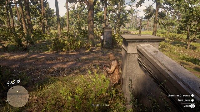 Get into cover / Use your weapon's scope to investigate Shady Belle / Instruct Lenny