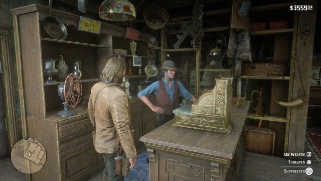 (Optional #1) Intimidate the shopkeeper / Open the fake bookcase
