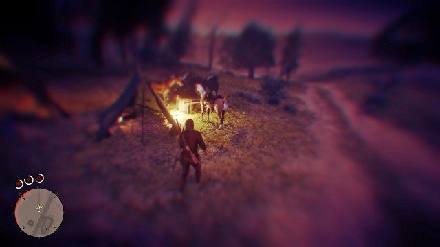 Find a way to escape / Leave the area on a horse