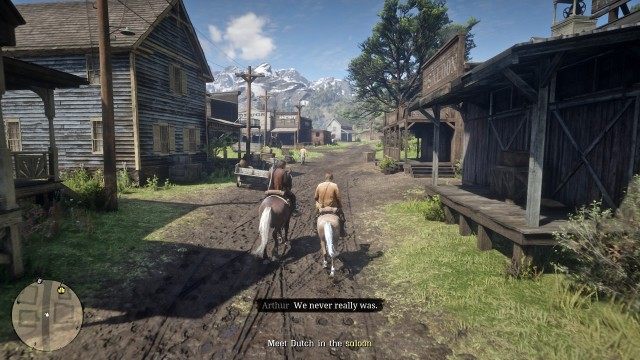 Mount your horse / Meet Dutch in the saloon