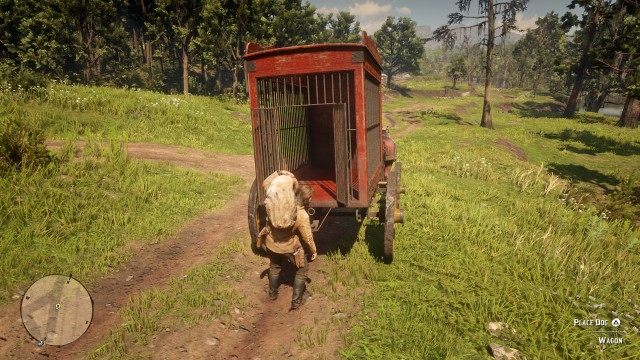 Put the dog in the wagon