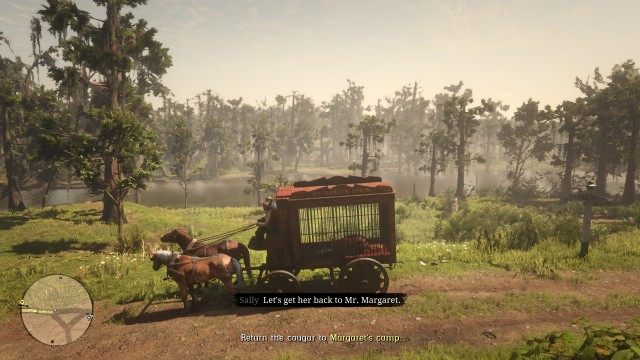 Get on the wagon / Return the cougar to Margaret's camp