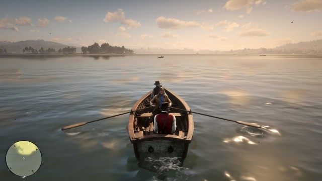 Row to the fishing spot
