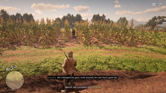 Search the cornfield with Charles