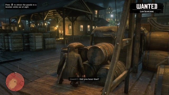 Follow Dutch / Attract the guards over to the area without being spotted