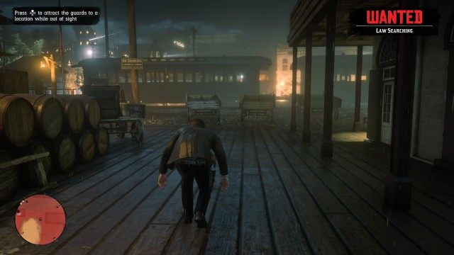 Follow Dutch / Attract the guards over to the area without being spotted