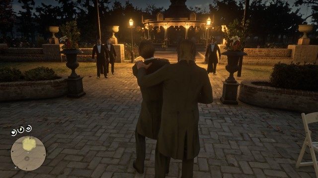 Drag the drunk away from the Mayor / Return to the Mayor