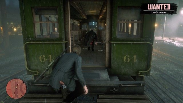 Follow Dutch / Follow Dutch through the train / Hide behind the train seats