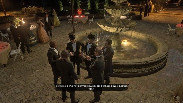 Mingle with the guests in the courtyard