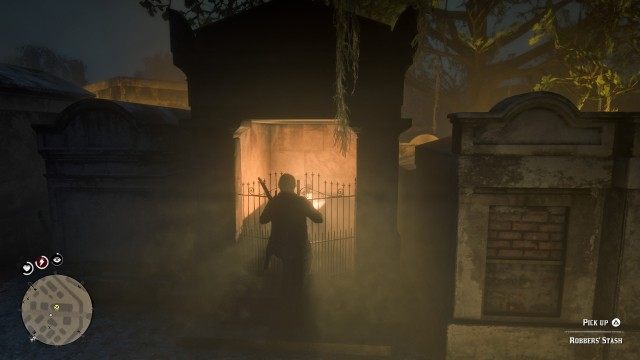 Search for the grave robbers' stash