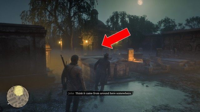 Search the cemetery for the grave robbers / Locate the source of the disturbance