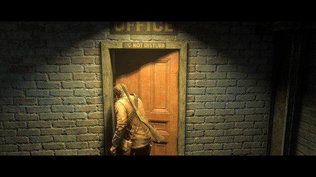 Sneak upstairs / Sneak into the office