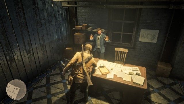 Interrogate Danburry / Wait for Danburry to retrieve the file / Take the file