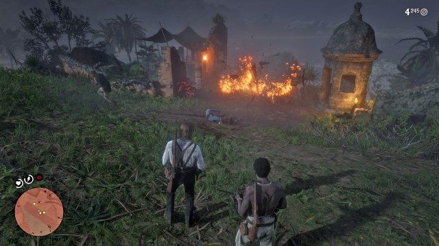 Follow Dutch / Hold off the guards / Wait for Micah to finish planting the explosives