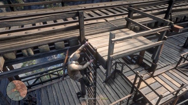 Climb down the ladder