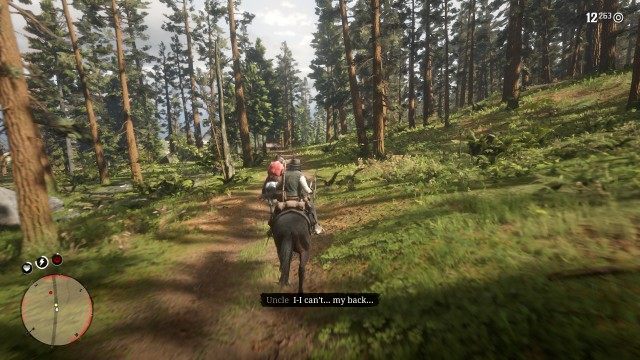 Get on your horse / Escort Uncle and Charles away from the camp & back to Beecher's Hope