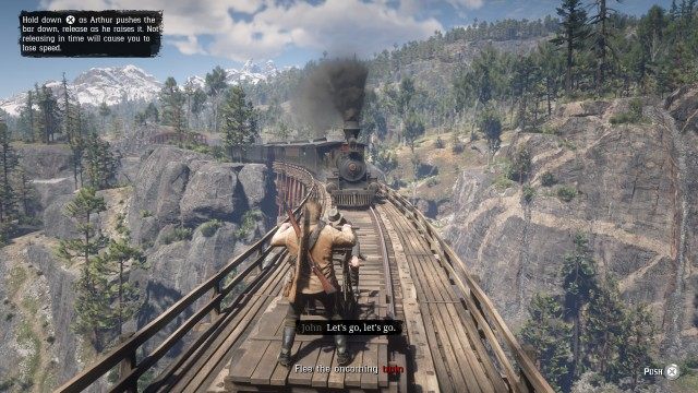 Return to the handcar / Flee the oncoming train