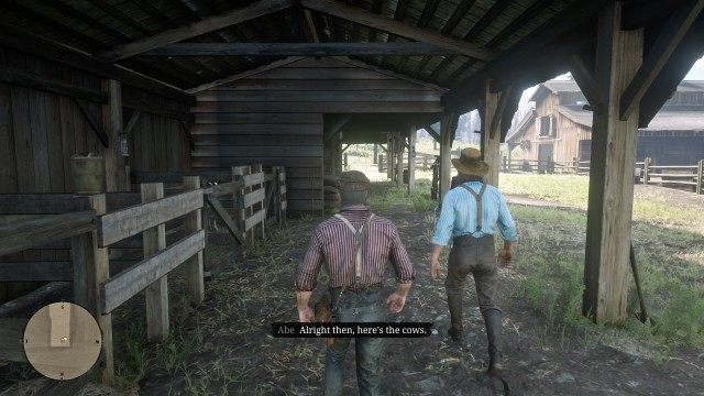 Follow Abe / Milk the cow