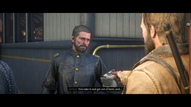 Mount your horse / Wait for Captain Monroe to mount your horse / Escape with Charles / Follow Charles