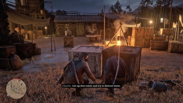 Follow Charles / Take out the guards