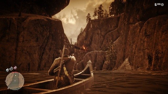 Follow Charles down the river / Head to the shore of the river