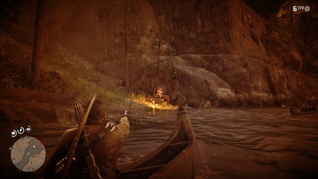Follow Charles down the river / Head to the shore of the river