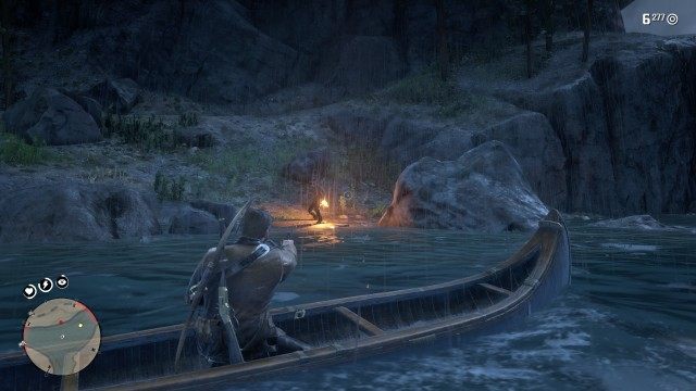 Follow Charles down the river / Head to the shore of the river