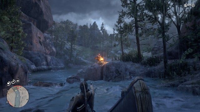 Follow Charles down the river / Head to the shore of the river