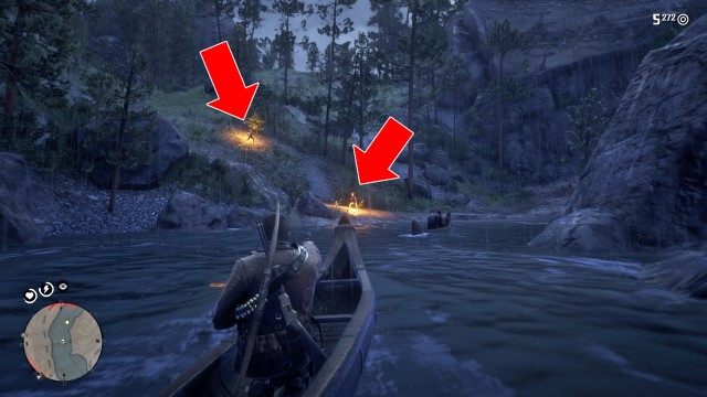 Follow Charles down the river / Head to the shore of the river