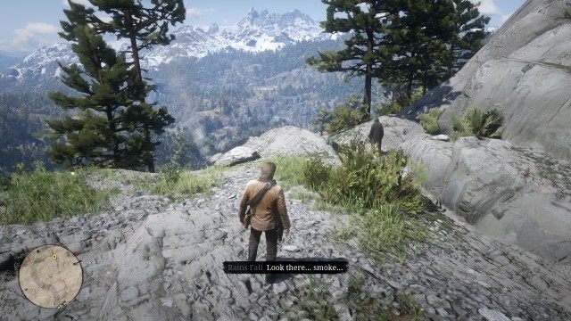 Search the area for clues / Investigate the clue near Rains Fall