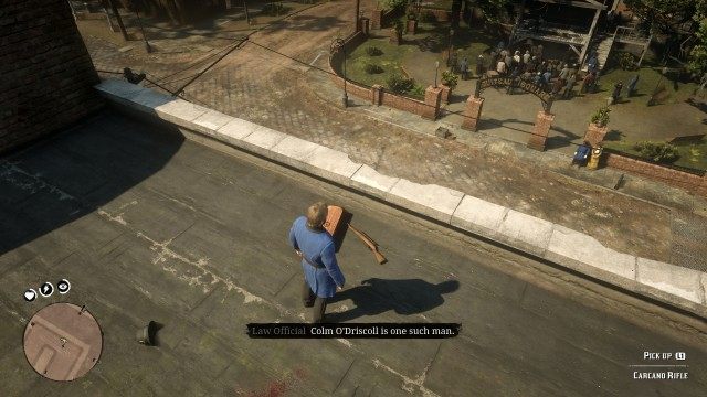 Pick up the rifle and observe the hanging