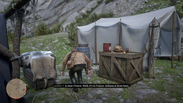 Get to the camp / Search the camp for the sacred items / Retrieve the sacred items
