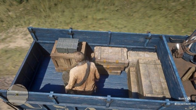 Retrieve the medicine from the Supply Wagon / Search for the medicine