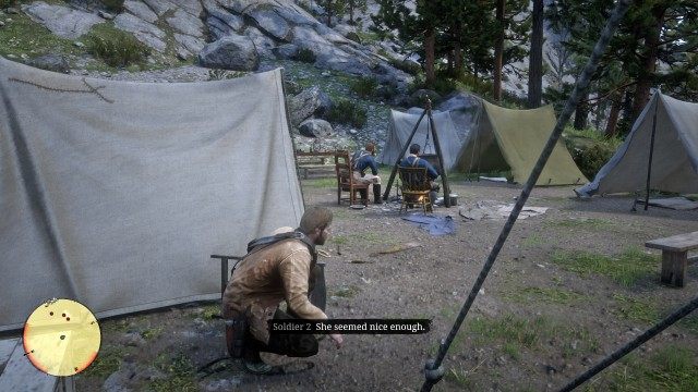 Get to the camp / Search the camp for the sacred items / Retrieve the sacred items