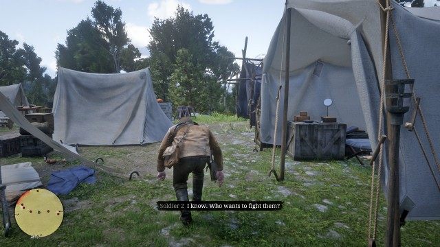 Get to the camp / Search the camp for the sacred items / Retrieve the sacred items