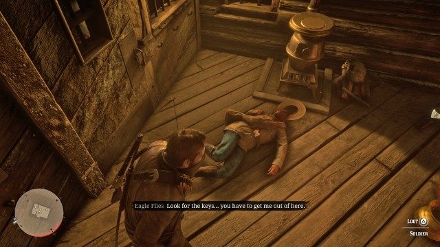 Go to Charles / Search the guard for the keys / Open the jail door