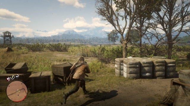 Stick with Sadie and John / Provide covering fire for S&J / Catch up to S&J / Escort S&J to the rowboat