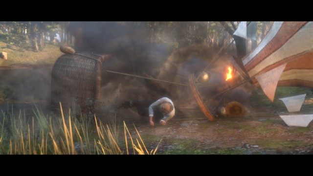 Use the rope to pick up Sadie / Help Sadie into the Hot Air Balloon
