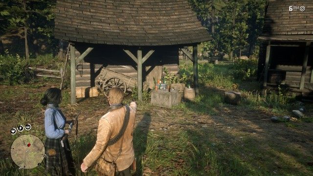 Shoot a single bottle / Wait for the widow to shoot