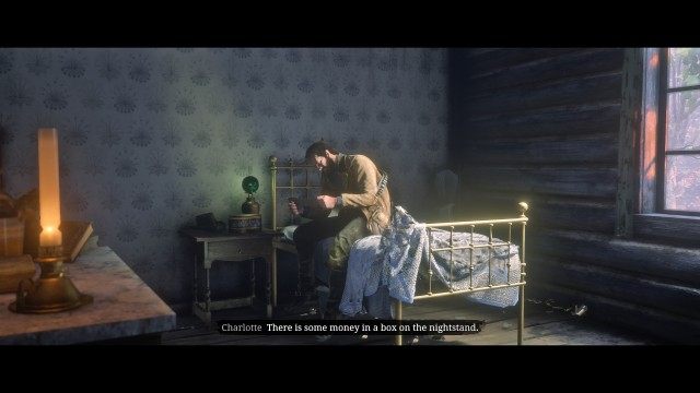 Follow the widow home / Sit on the chair for dinner
